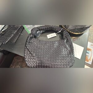 Elegant Black Woven Women's Bag